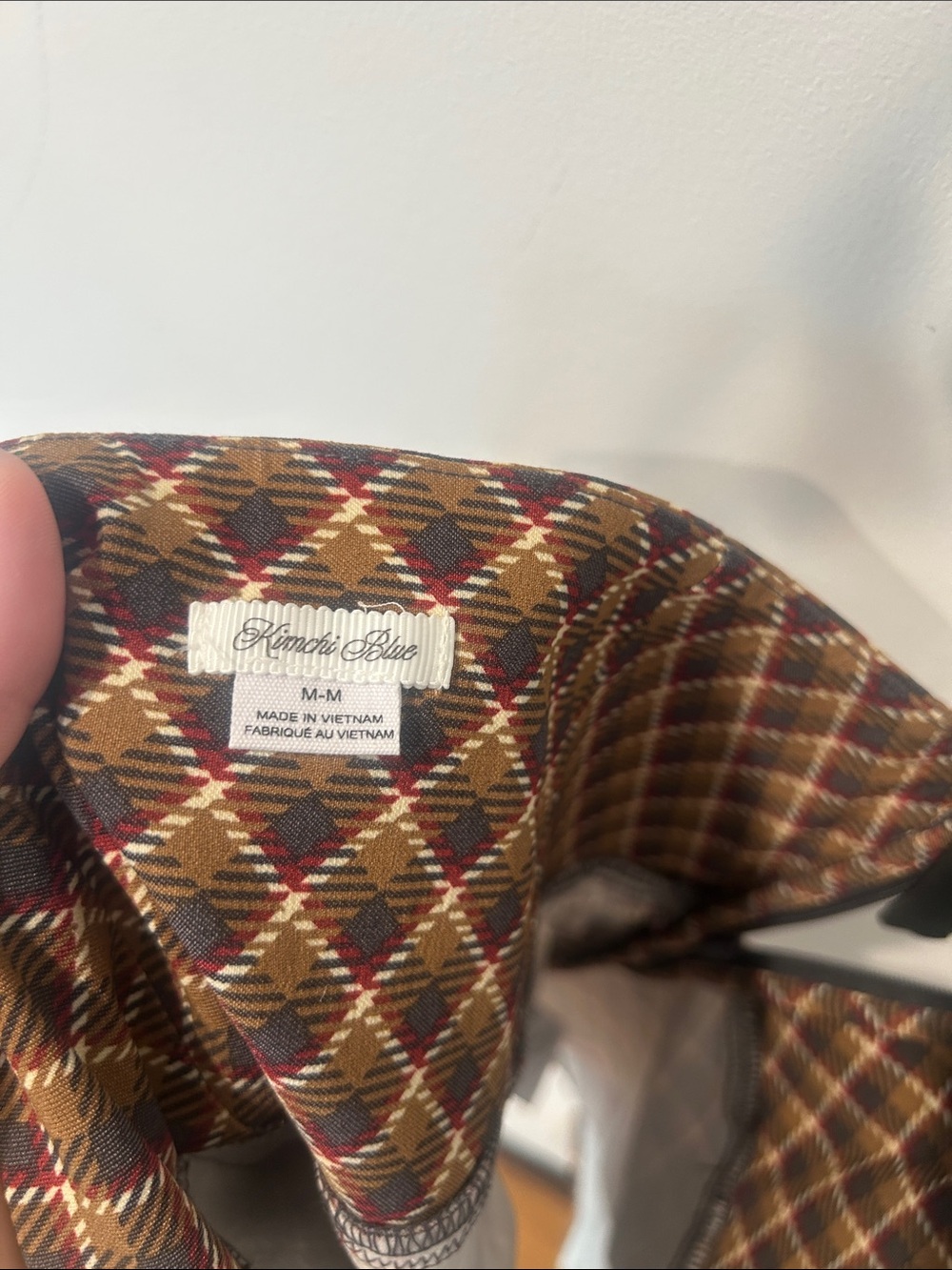 Brown Plaid Mini Skirt - Women's Skirt - Picture 11 of 12